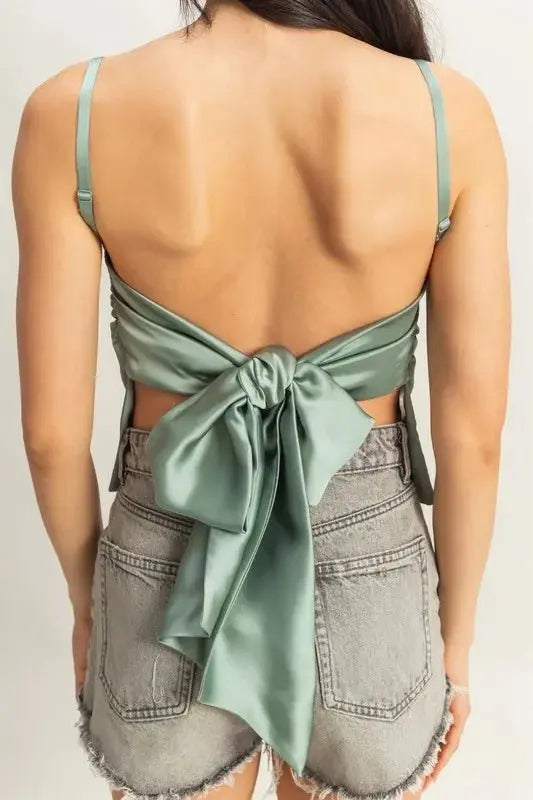 HYFVE Satin Back Tie Detail Cami for Elegant Outfits - Love Salve